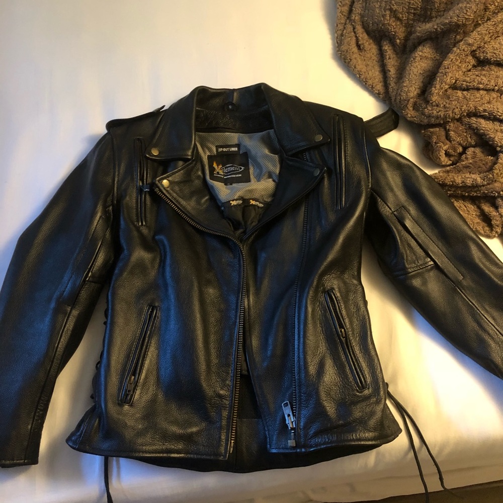 Womans Leather Motorcycle Jacket